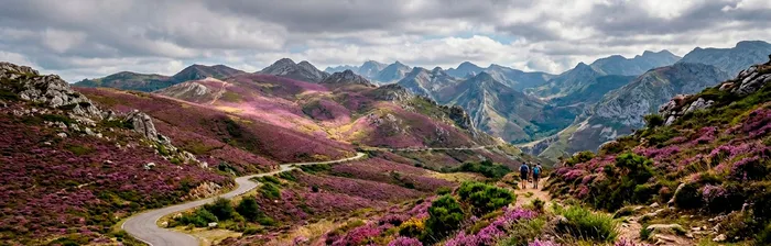 Los brezales de las cumbres: el manto púrpura de los puertos asturianos