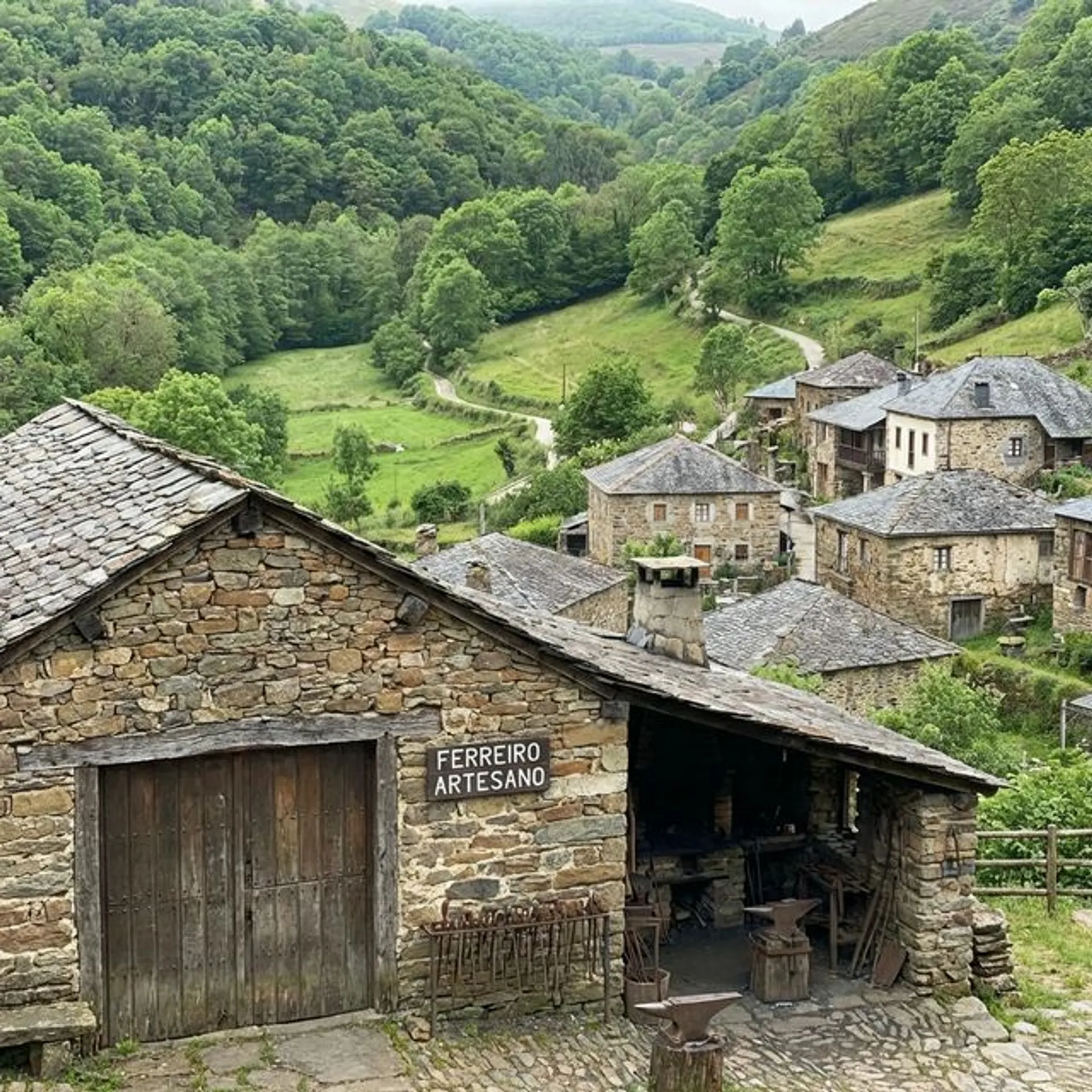 Ruta Ruta del Pomar de las Montañas - senderismo en Parque Natural, Asturias