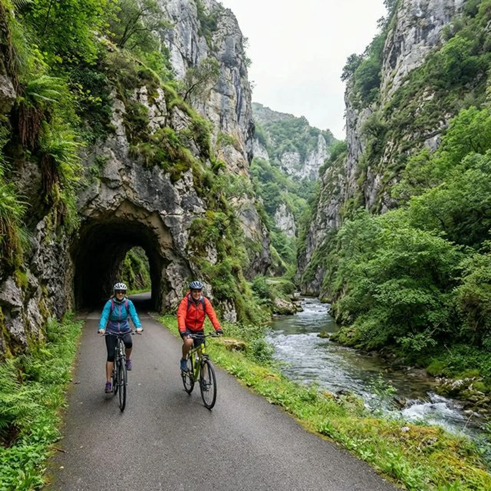 Ruta Senda del Oso (Descenso en Bici) - senderismo en Parque Natural, Asturias